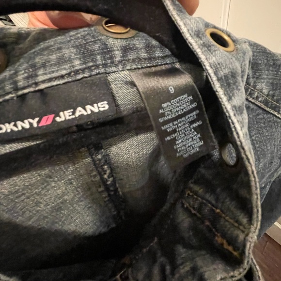 DKNY Jeans Blue Fitted Denim Jacket Juniors Size 9 - Picture 3 of 3